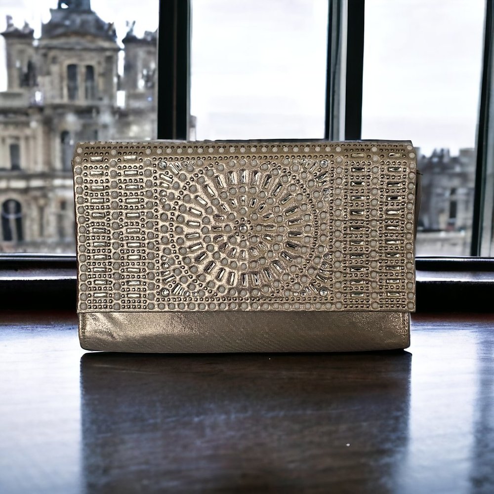 JESSICA MCCLINTOCK Beaded Opal Stone Nora Bag